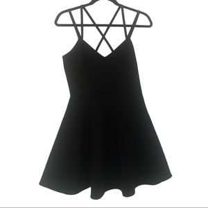 French Connection black multi strap dress